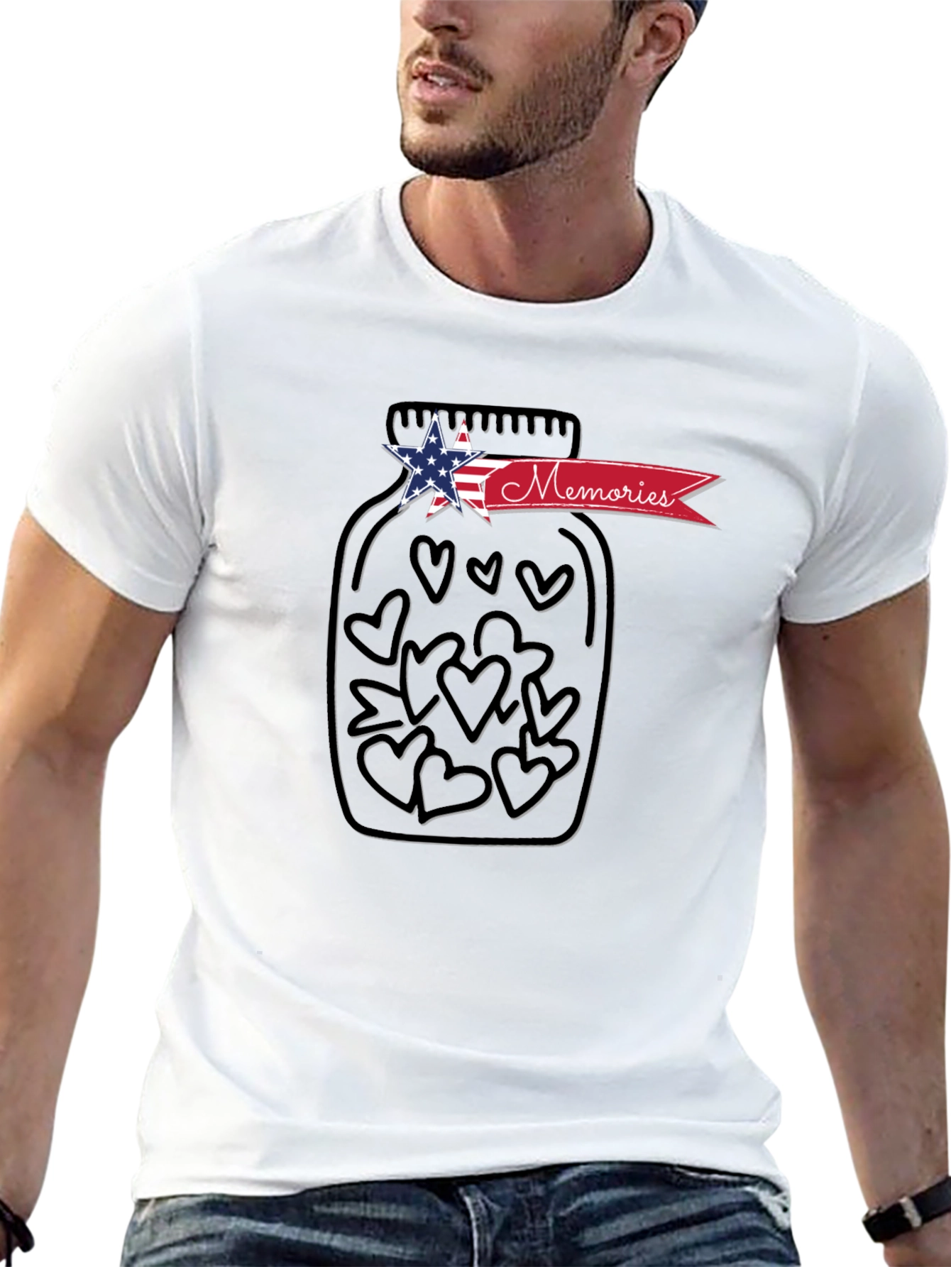 Memories Heart Jar Graphic T-Shirt