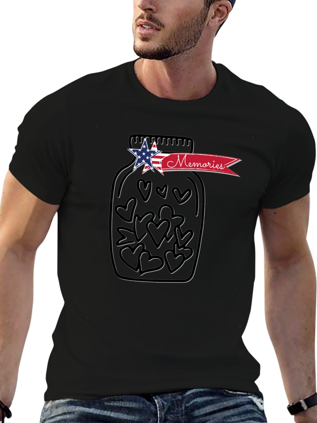 Memories Heart Jar Graphic T-Shirt