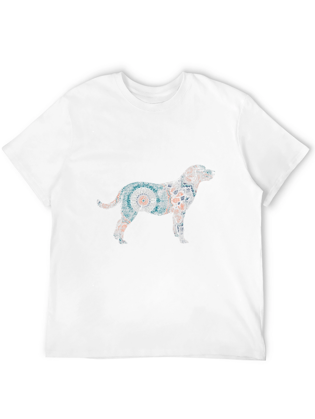 Dog Art Graphic Tee - Black Cotton Casual T-Shirt