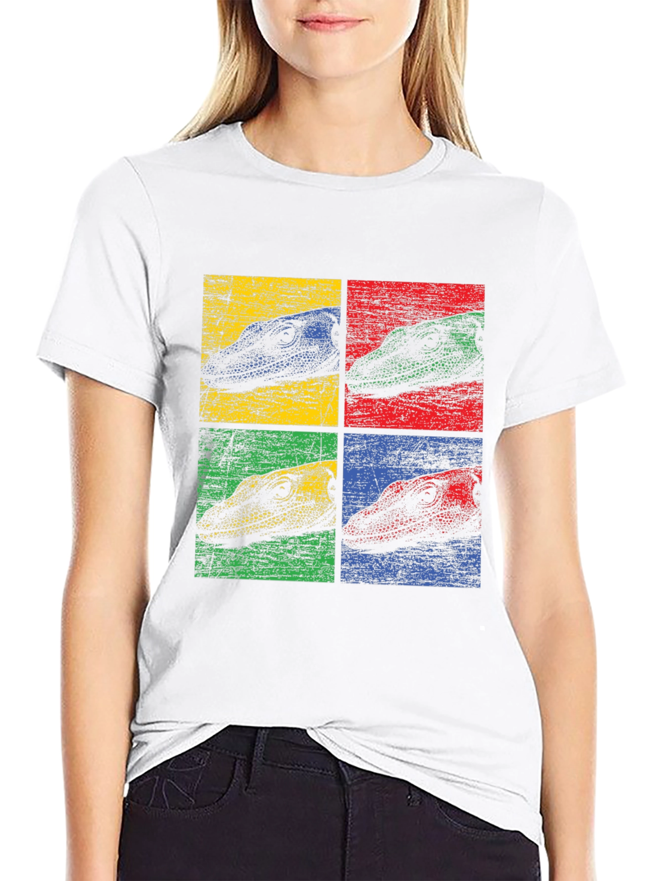 Retro Reptile Pop Art Graphic T-Shirt