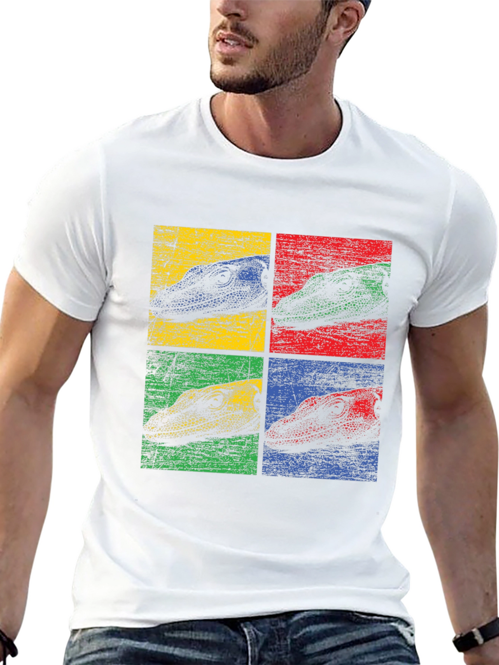 Retro Reptile Pop Art Graphic T-Shirt