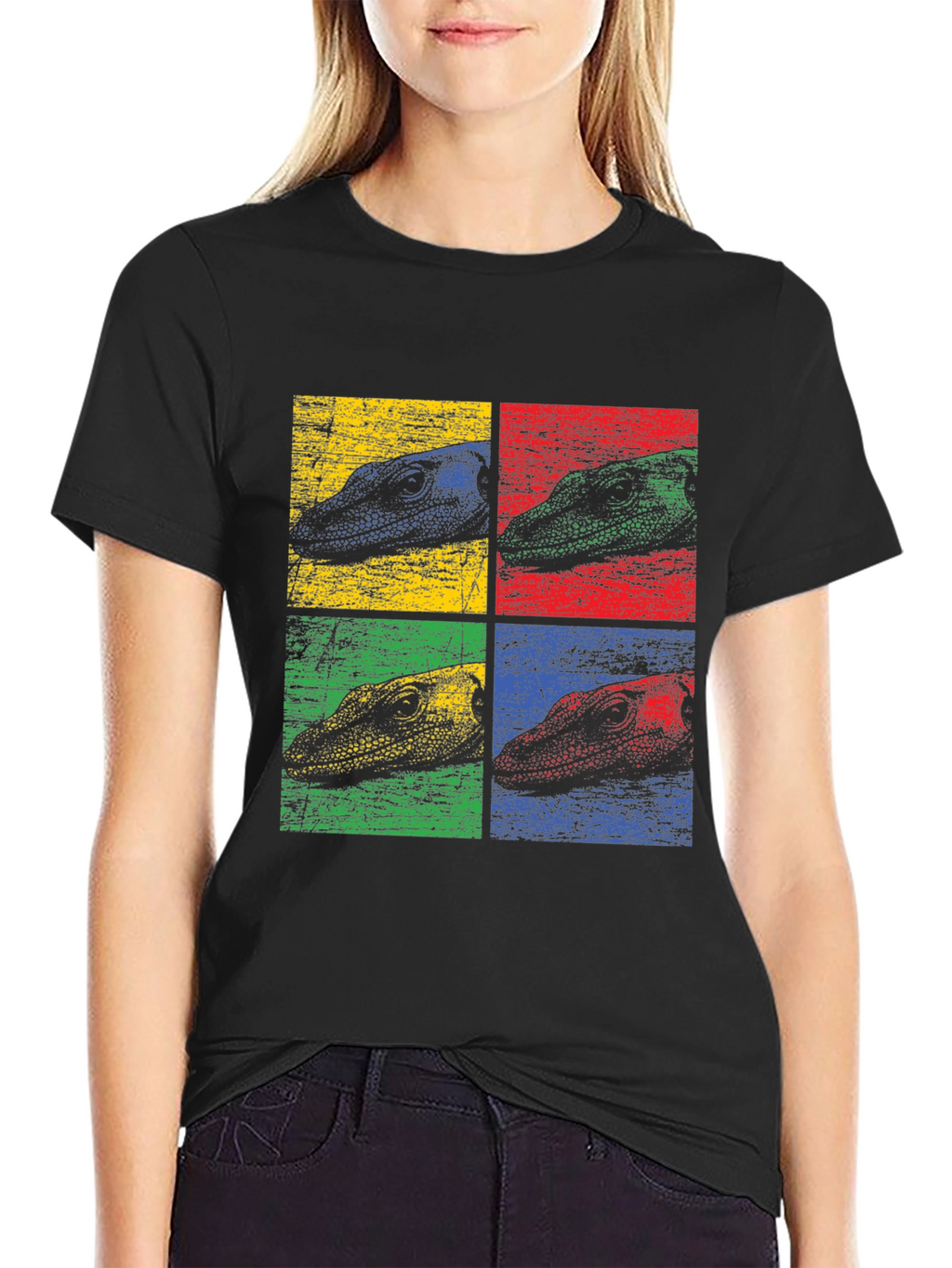 Retro Reptile Pop Art Graphic T-Shirt