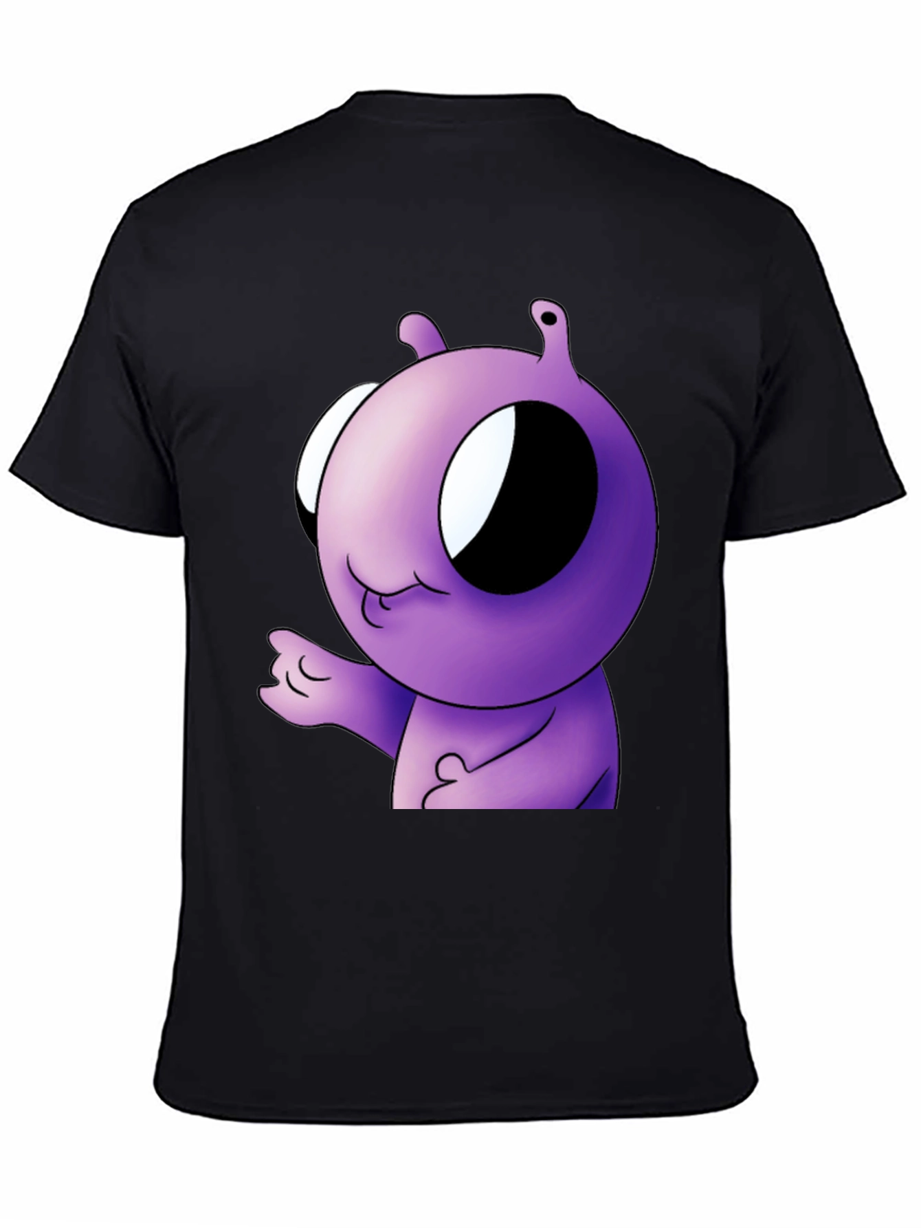 Purple Alien Cartoon Graphic T-Shirt