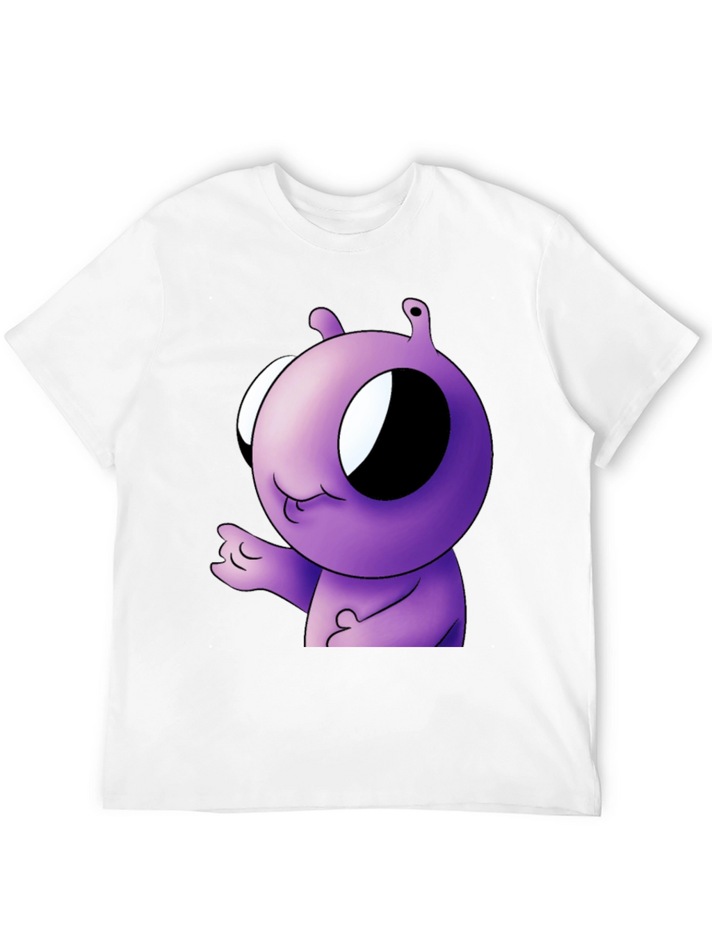 Purple Alien Cartoon Graphic T-Shirt