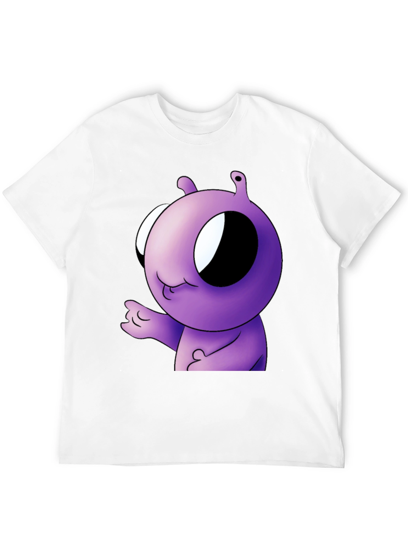 Purple Alien Cartoon Graphic T-Shirt