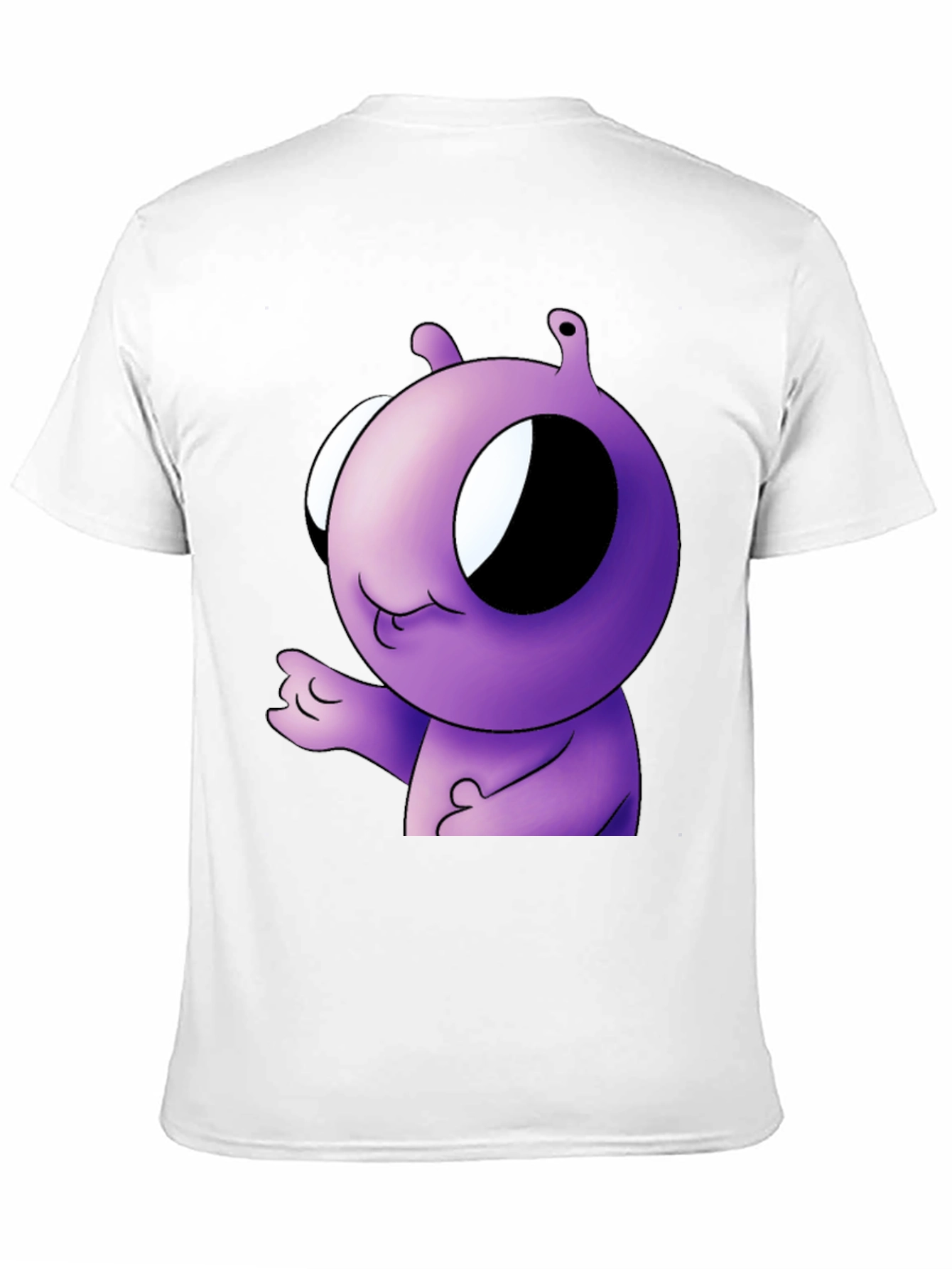 Purple Alien Cartoon Graphic T-Shirt