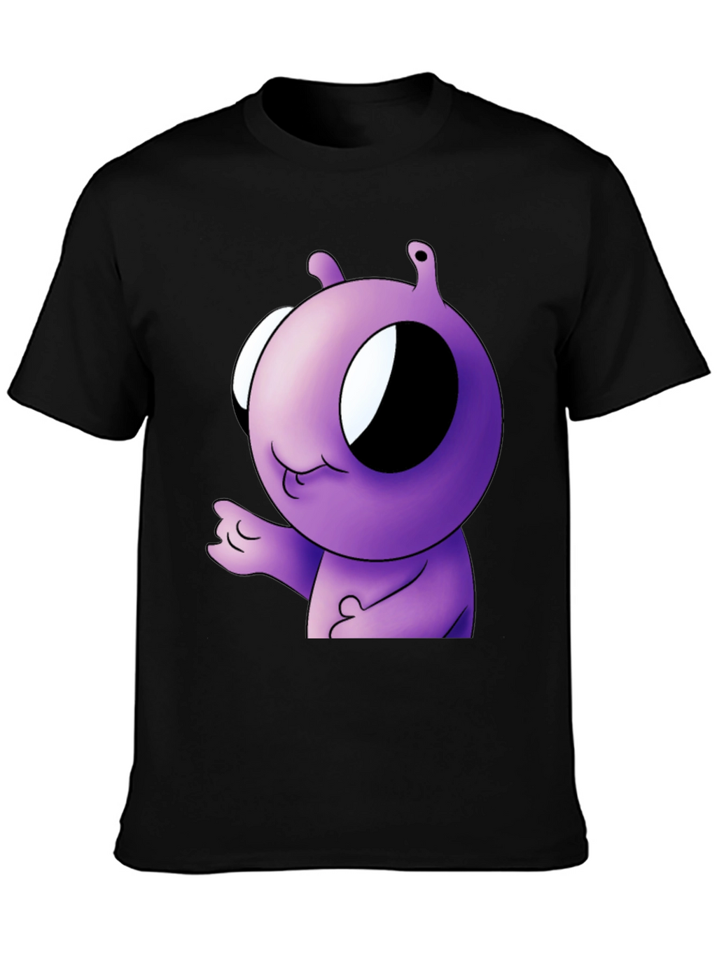 Purple Alien Cartoon Graphic T-Shirt