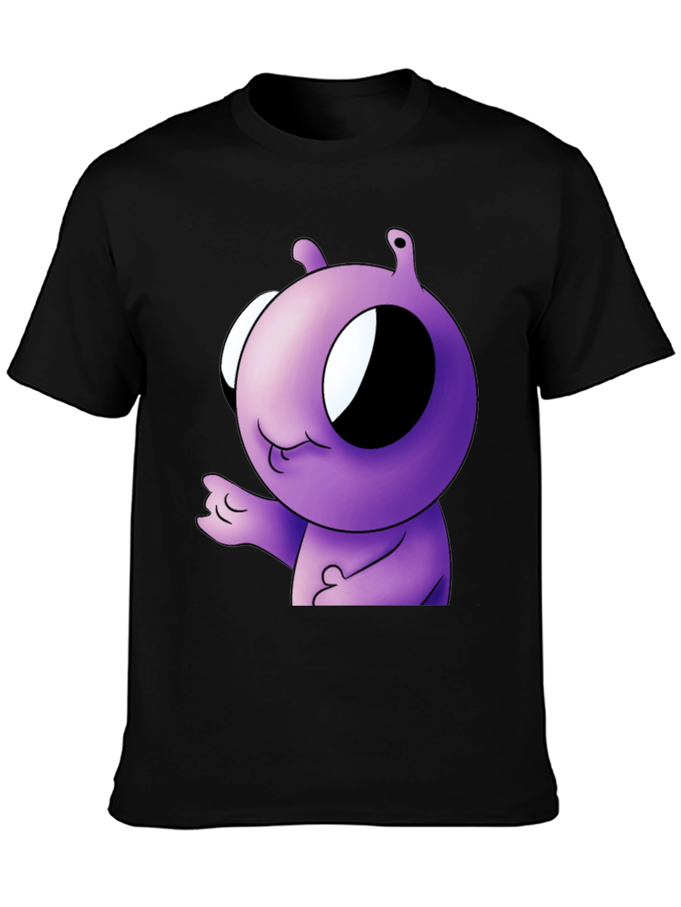 Purple Alien Cartoon Graphic T-Shirt