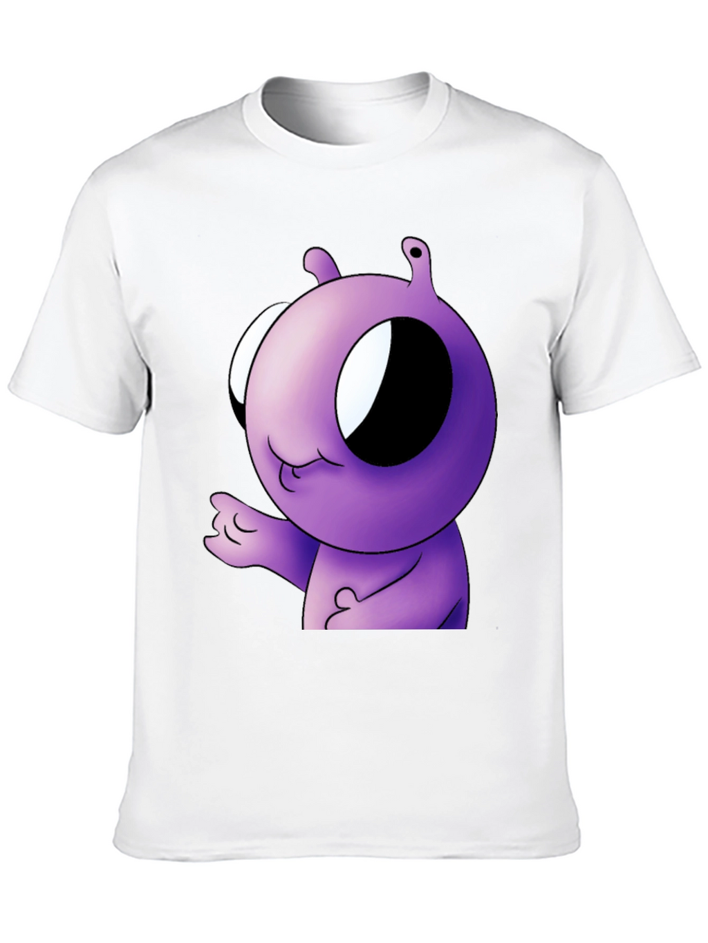 Purple Alien Cartoon Graphic T-Shirt