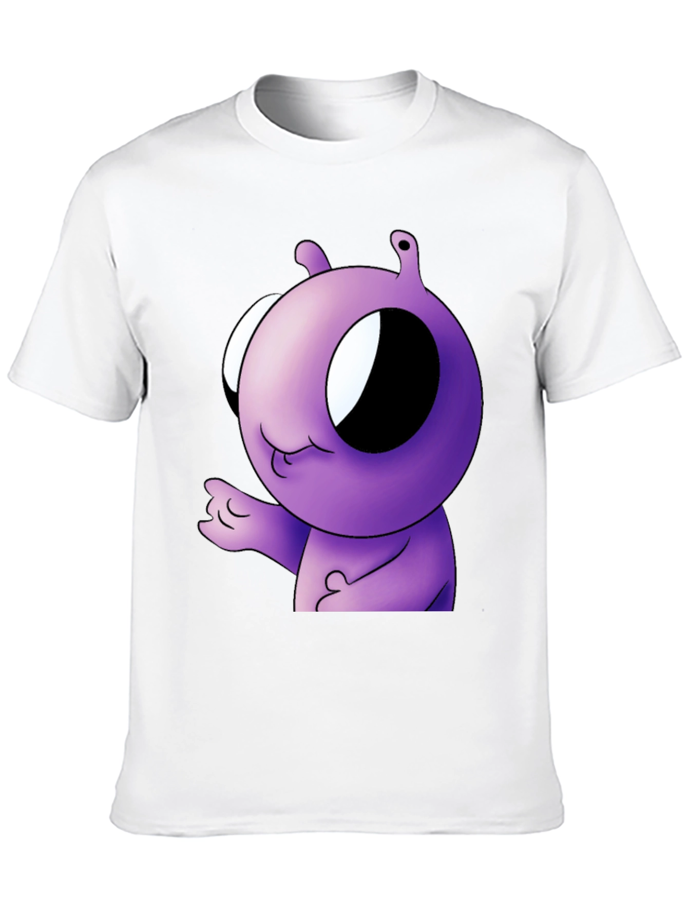 Purple Alien Cartoon Graphic T-Shirt