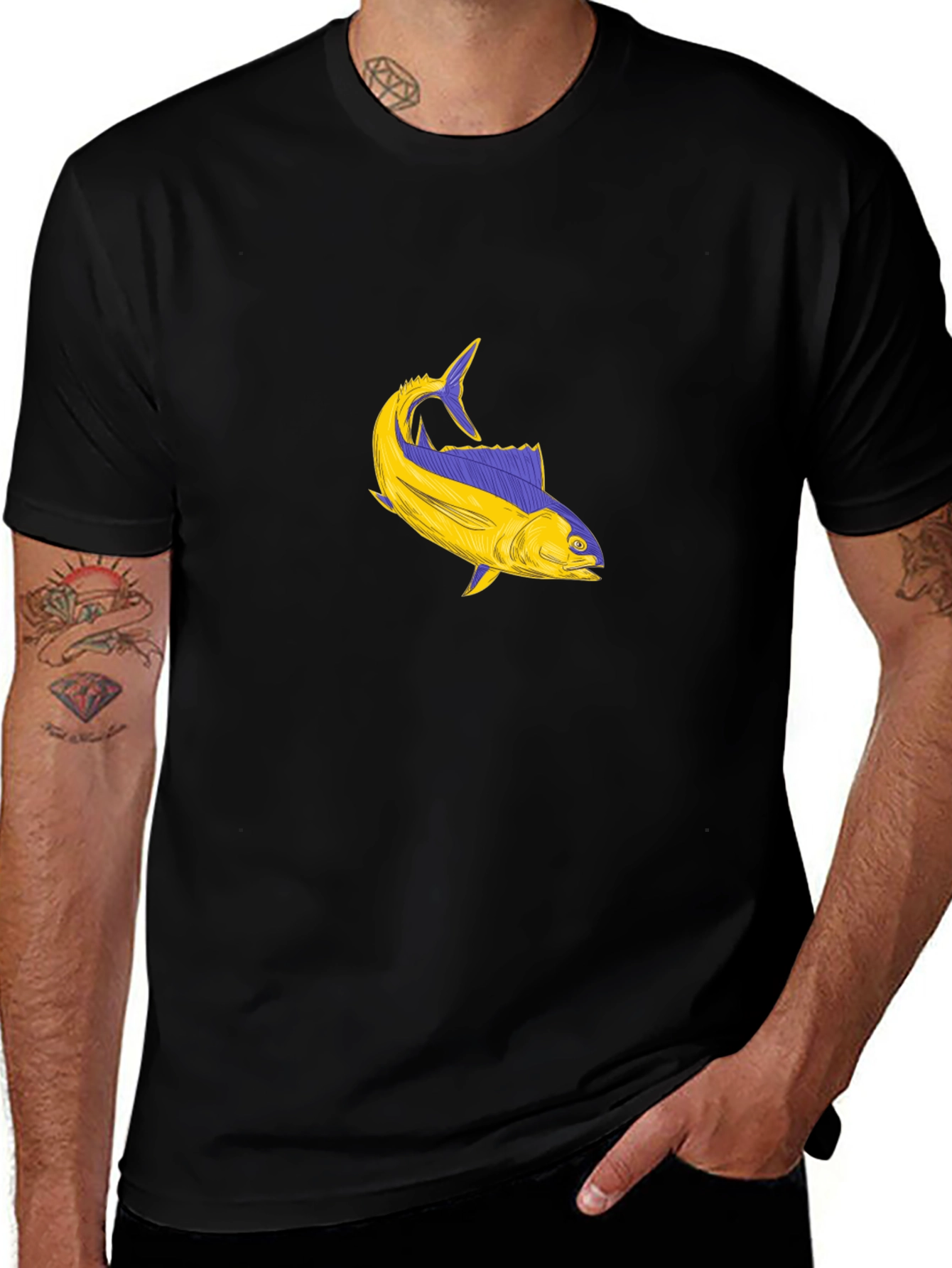 Fish Graphic Tee - Stylish Comfort