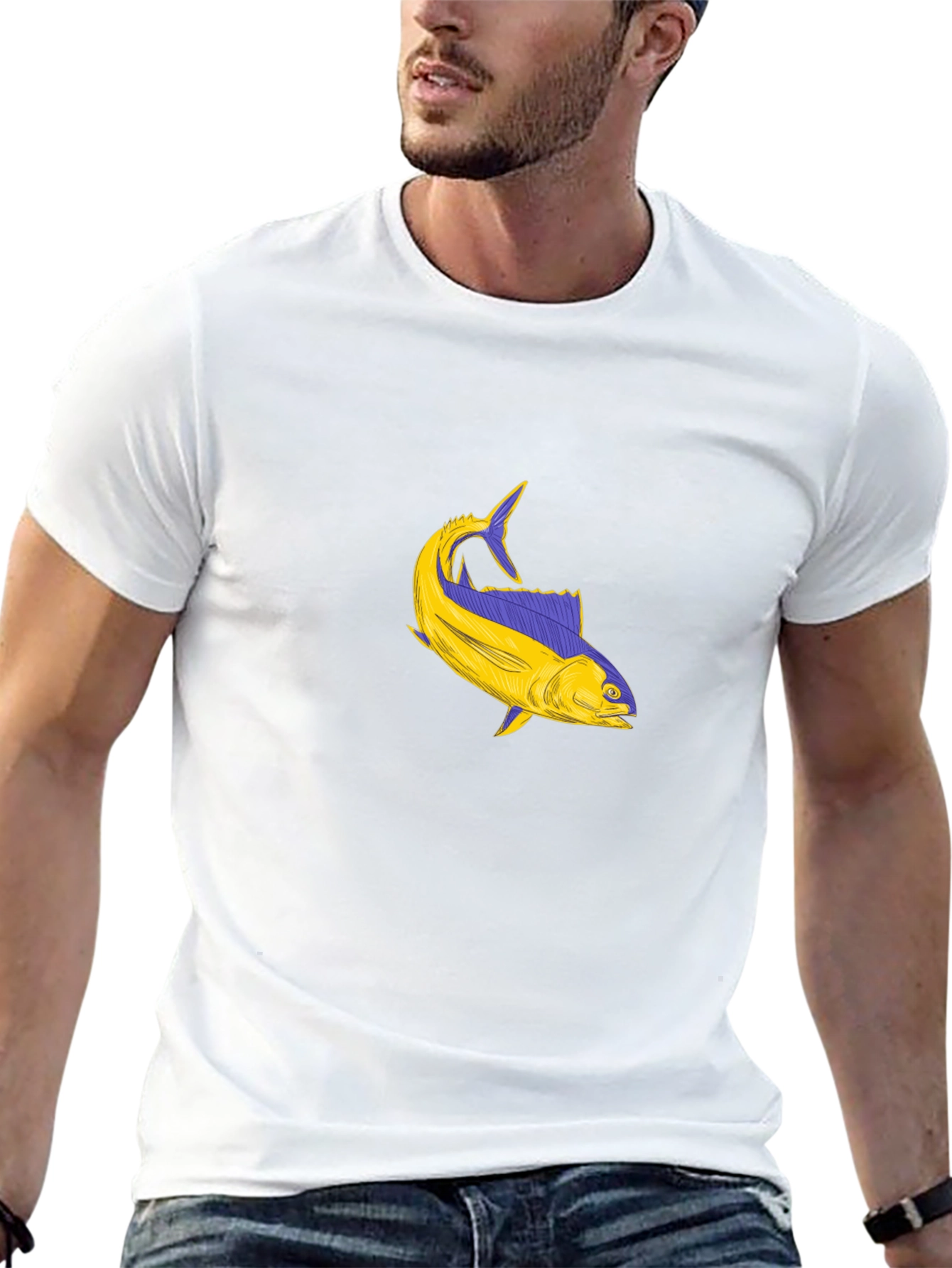 Fish Graphic Tee - Stylish Comfort