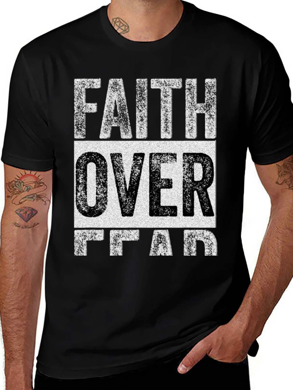 Faith Over Fear Graphic Tee - Christian T-Shirt