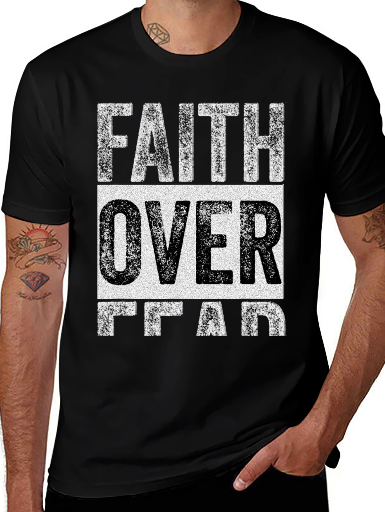 Faith Over Fear Graphic Tee - Christian T-Shirt