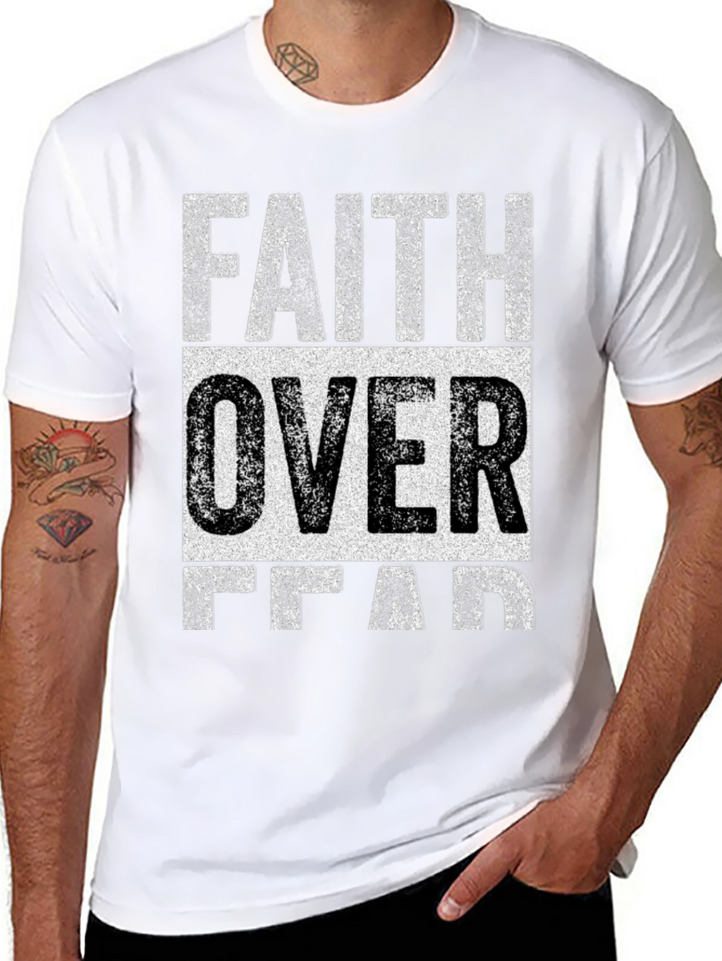 Faith Over Fear Graphic Tee - Christian T-Shirt