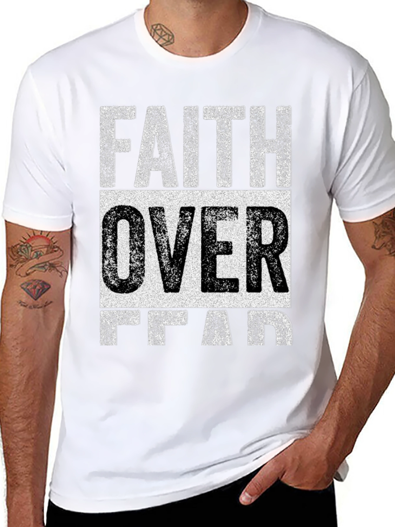 Faith Over Fear Graphic Tee - Christian T-Shirt