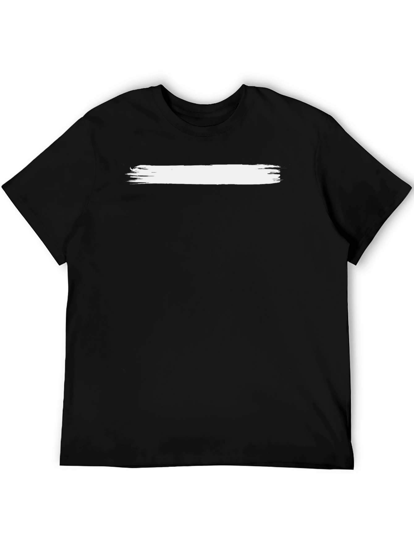 Modern Black T-Shirt with Brushstroke Design