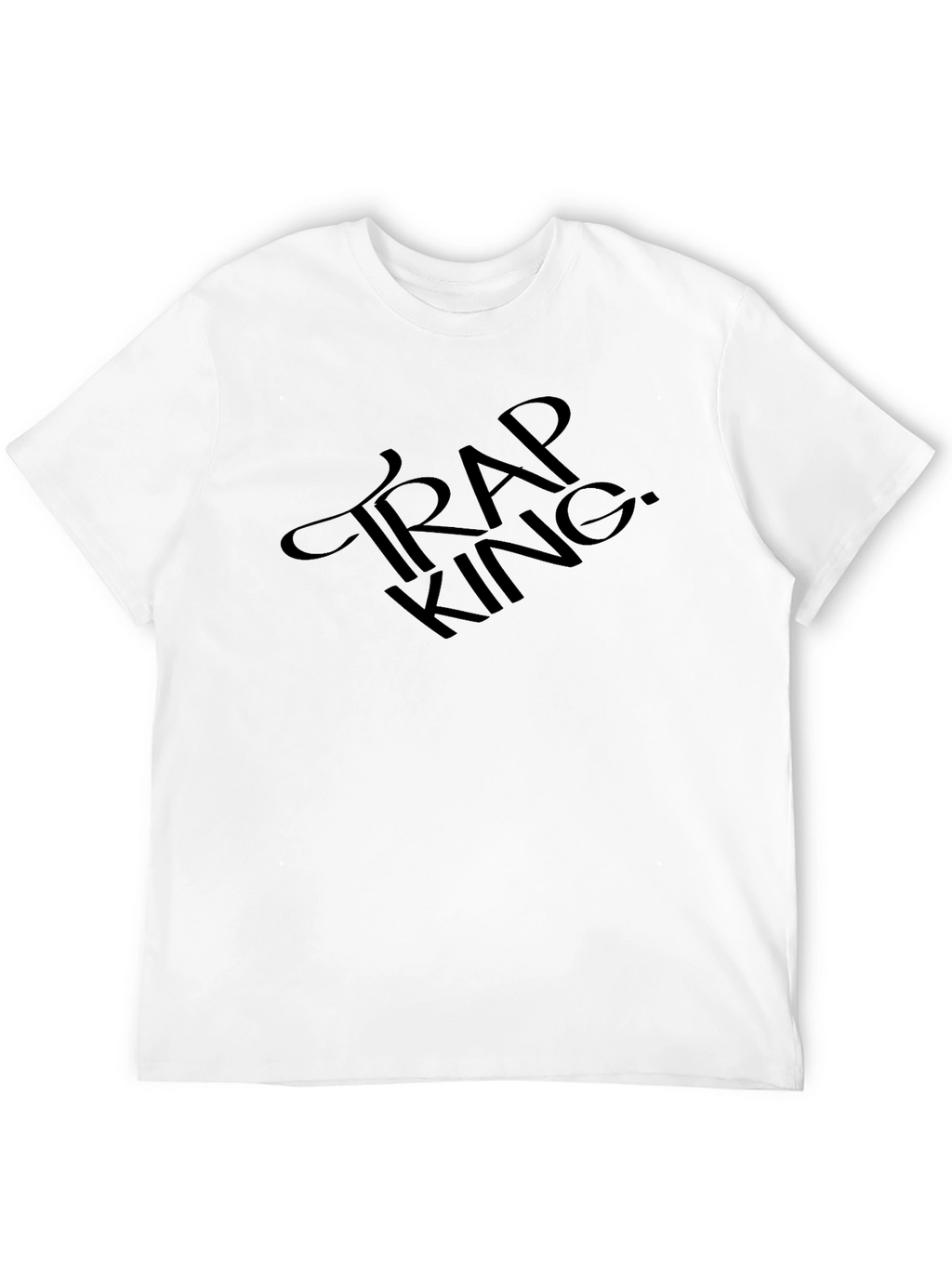 Trap King Graphic T-Shirt - Black Crew Neck