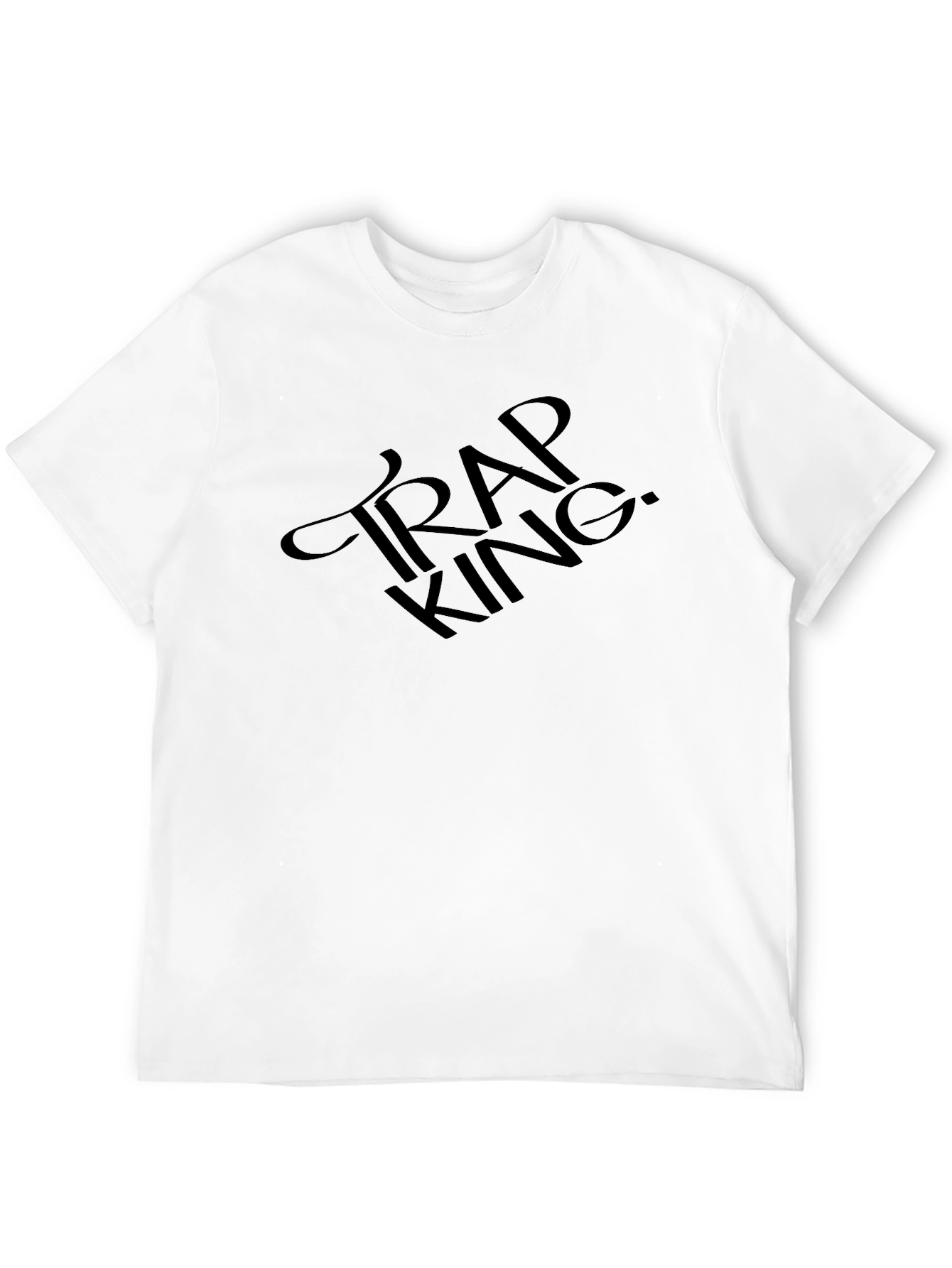 Trap King Graphic T-Shirt - Black Crew Neck
