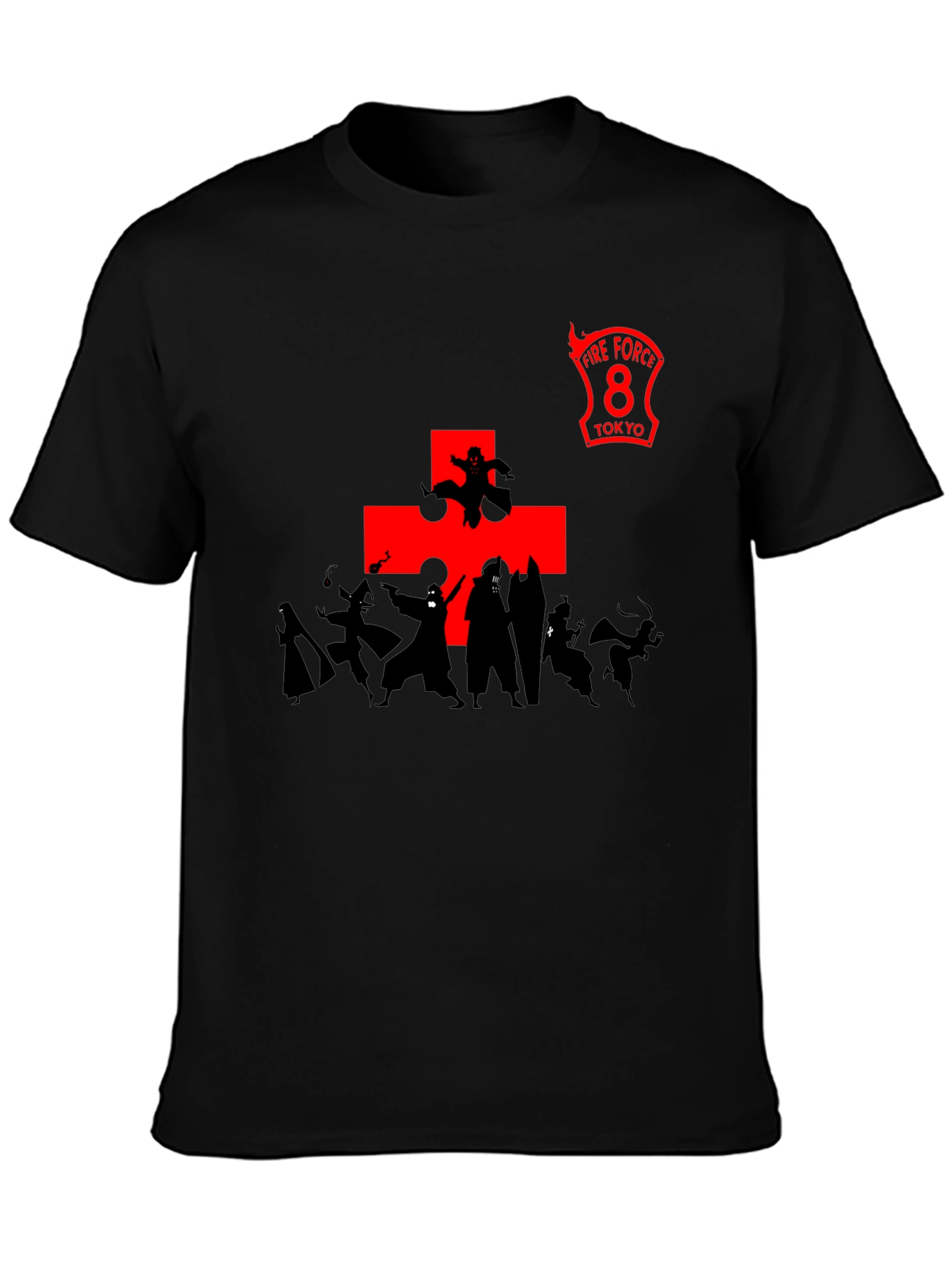 Fire Force 8 Anime T-Shirt - Black Cotton Tee