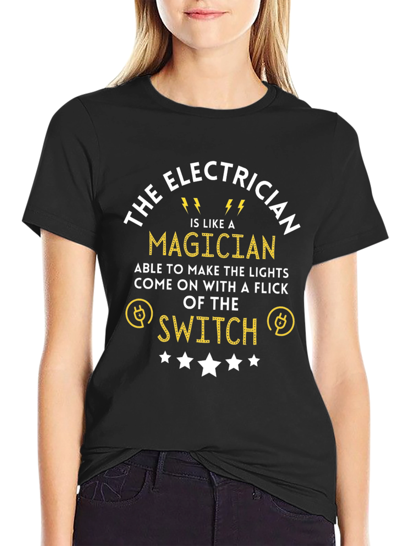 Electrician Magician T-Shirt Funny Gift