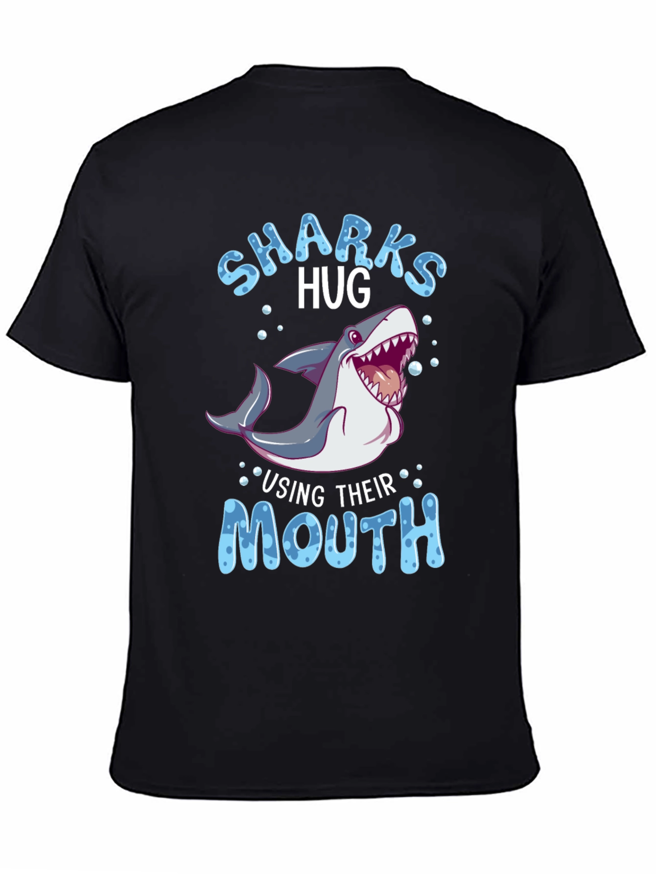 Sharks Hug Using Their Mouth T-Shirt - Funny Animal Tee