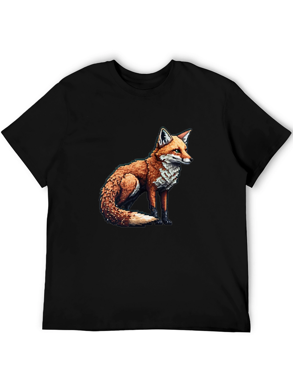Fox Graphic Tee - Mens Black Cotton Blend T-Shirt