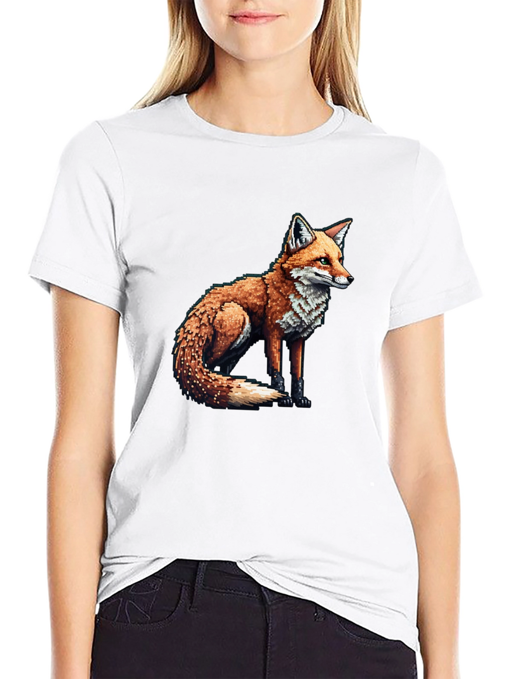 Fox Graphic Tee - Mens Black Cotton Blend T-Shirt