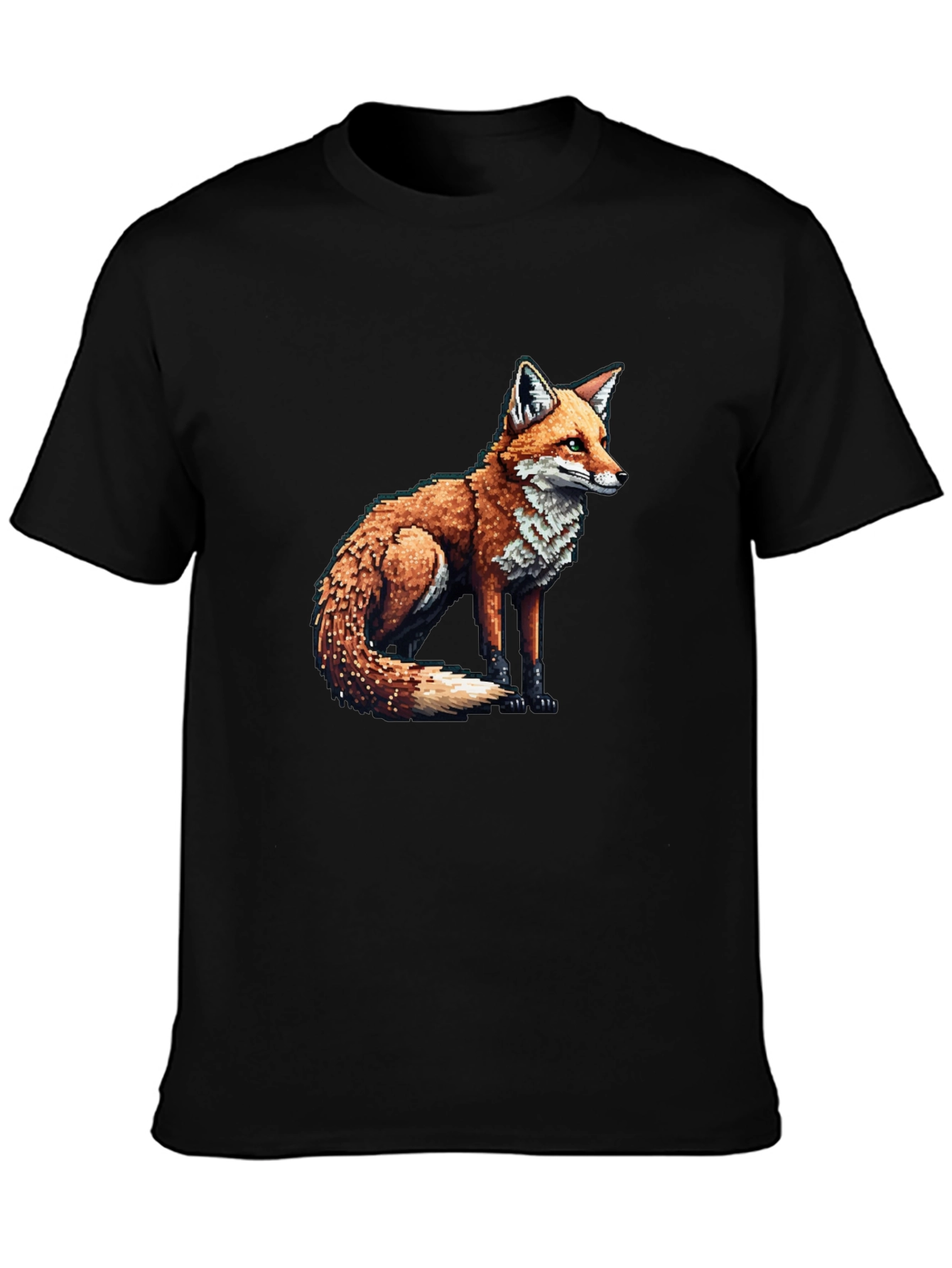 Fox Graphic Tee - Mens Black Cotton Blend T-Shirt