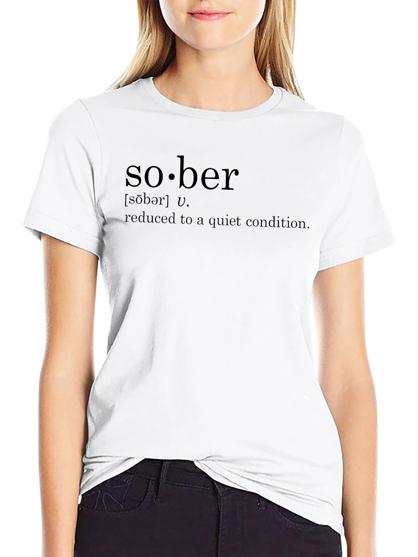 Sober Definition Black T-Shirt - Quiet Condition