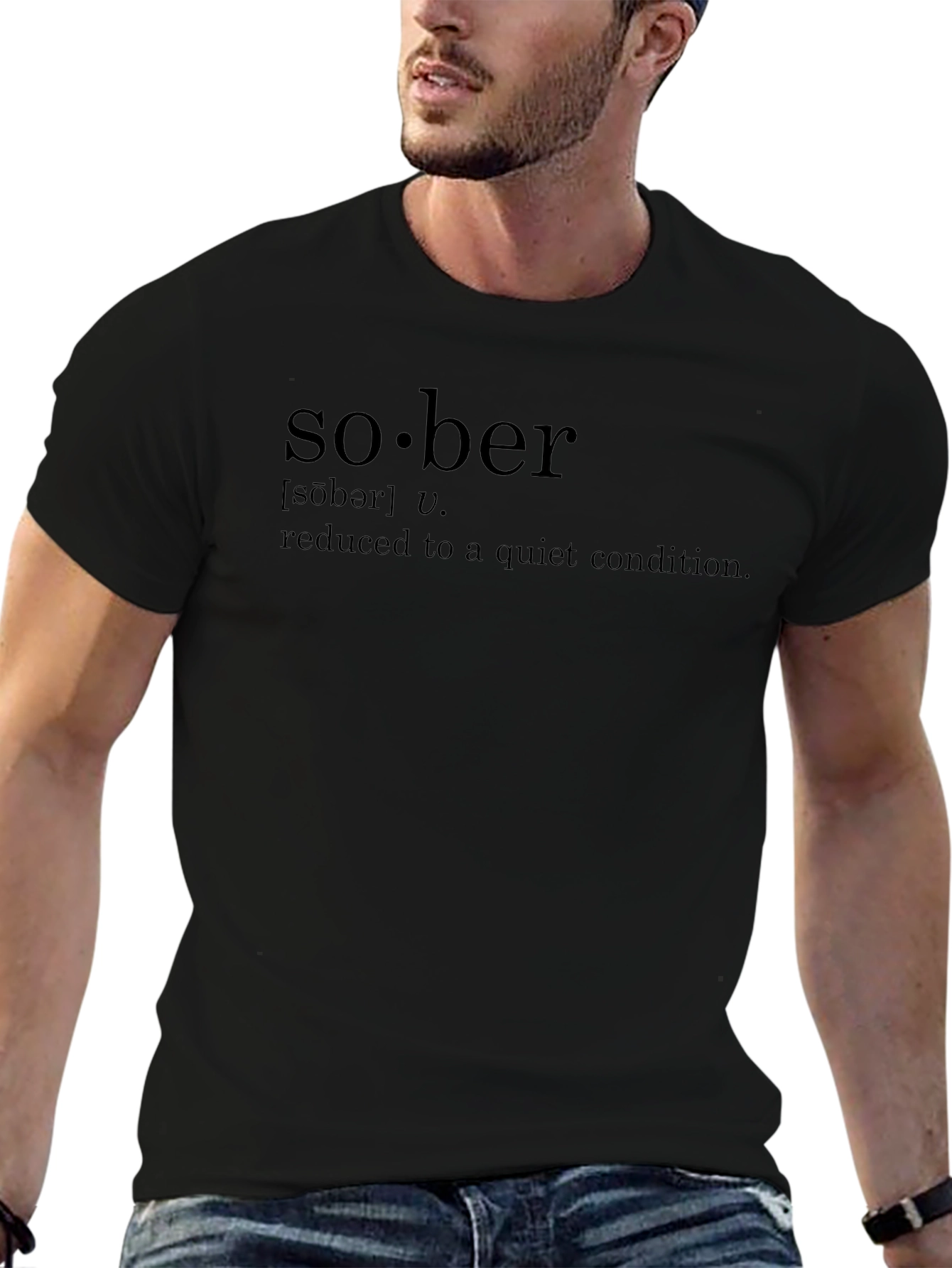 Sober Definition Black T-Shirt - Quiet Condition