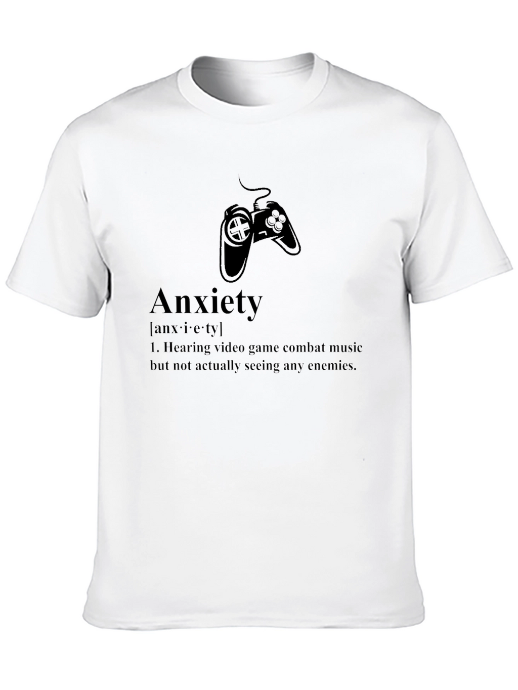 Anxiety Video Game Black Graphic Tee