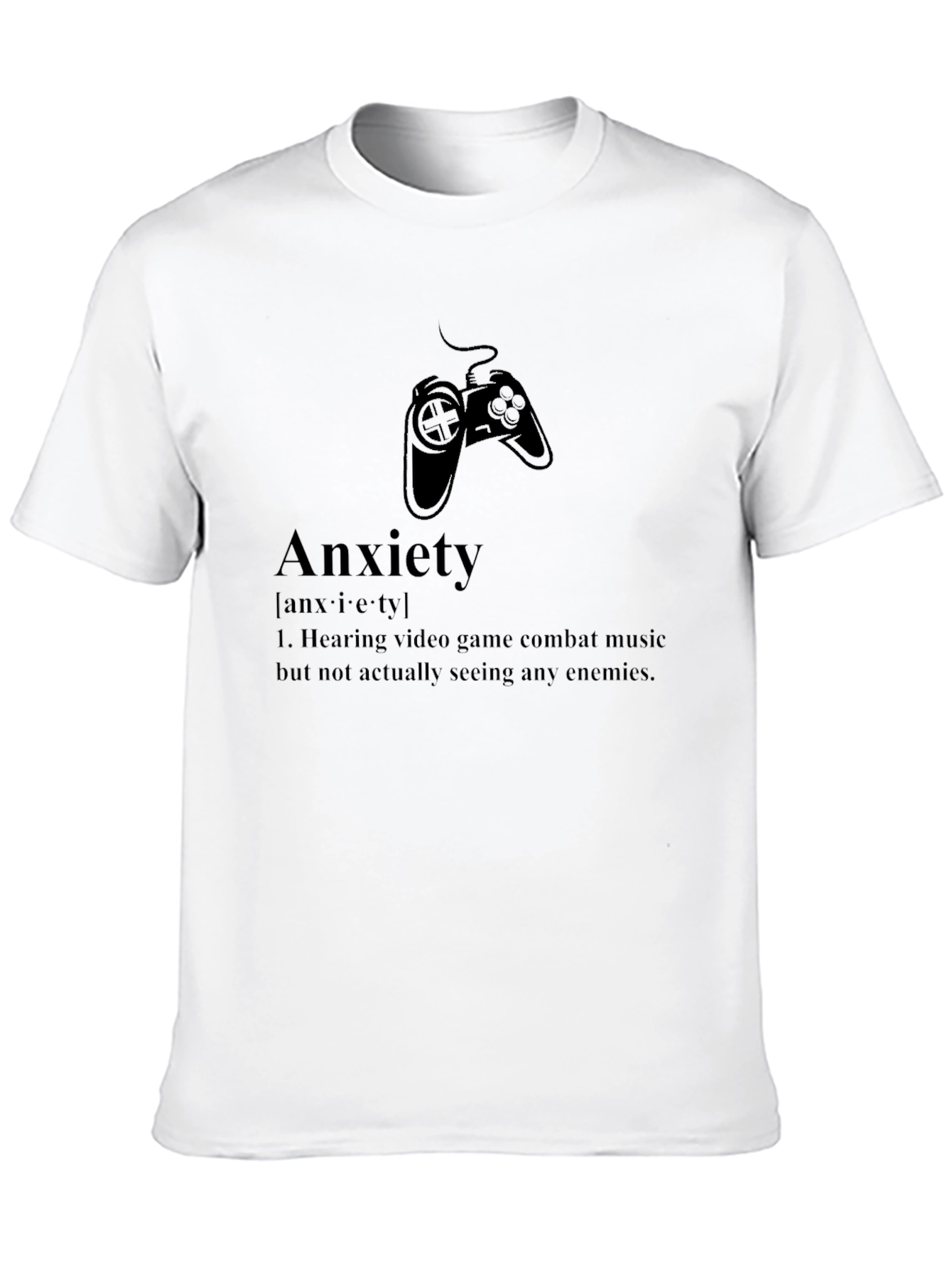 Anxiety Video Game Black Graphic Tee