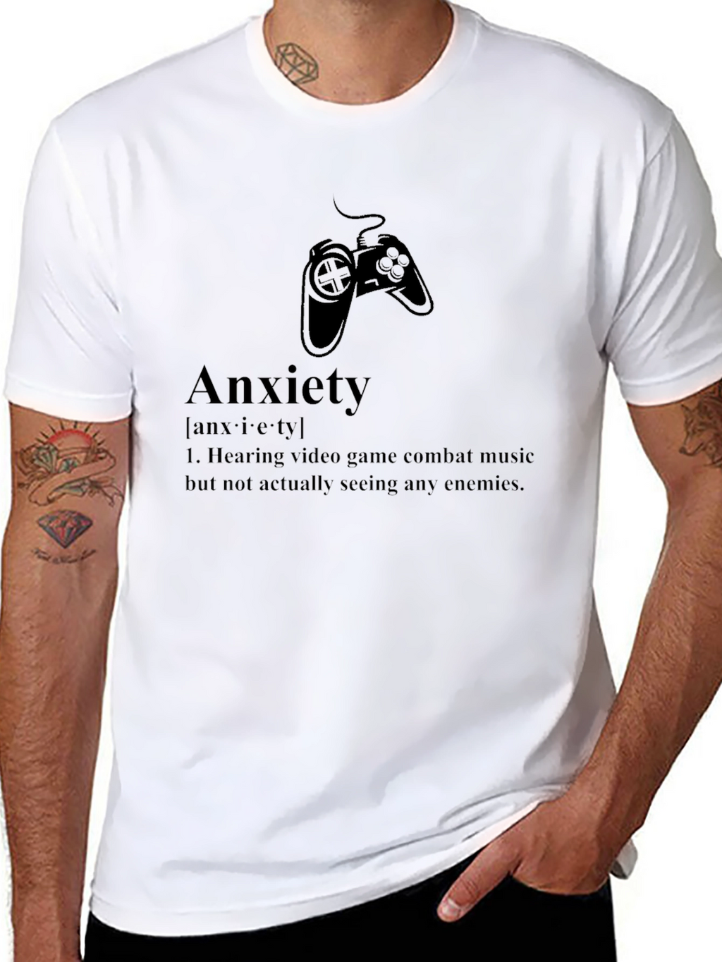 Anxiety Video Game Black Graphic Tee