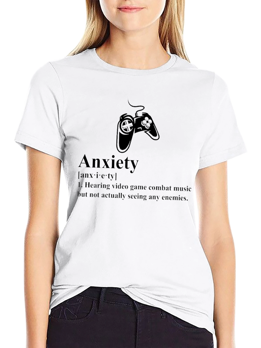 Anxiety Video Game Black Graphic Tee