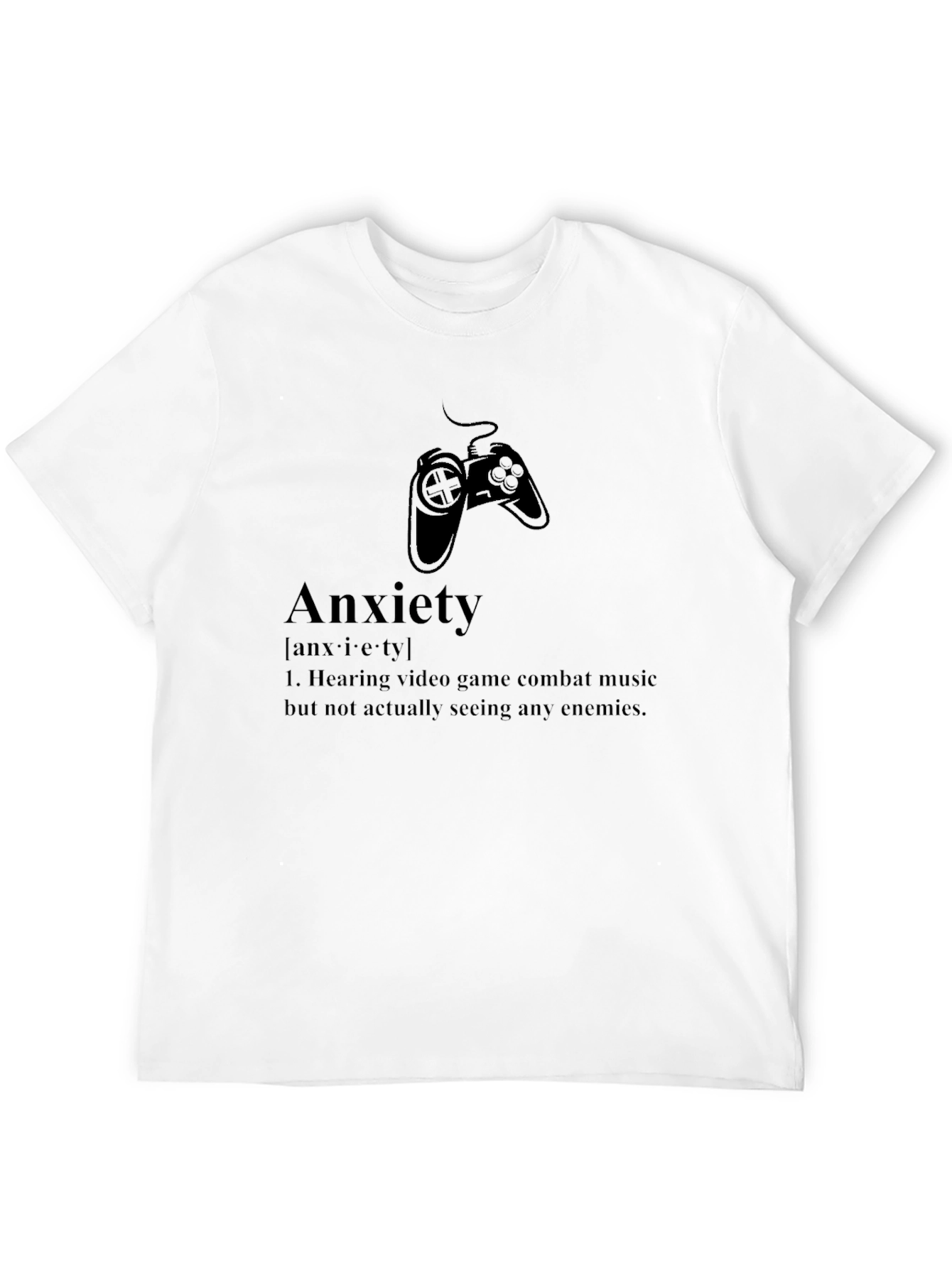 Anxiety Video Game Black Graphic Tee