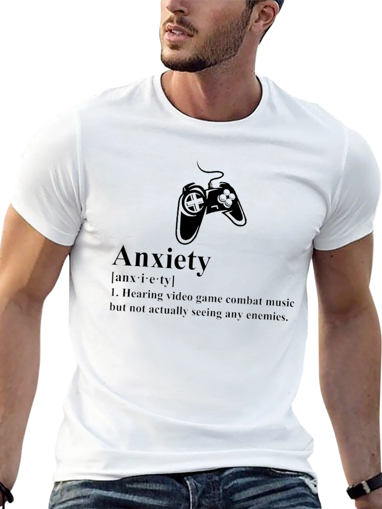 Anxiety Video Game Black Graphic Tee