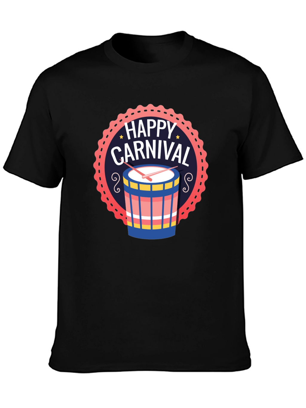 Happy Carnival Drum Graphic T-Shirt