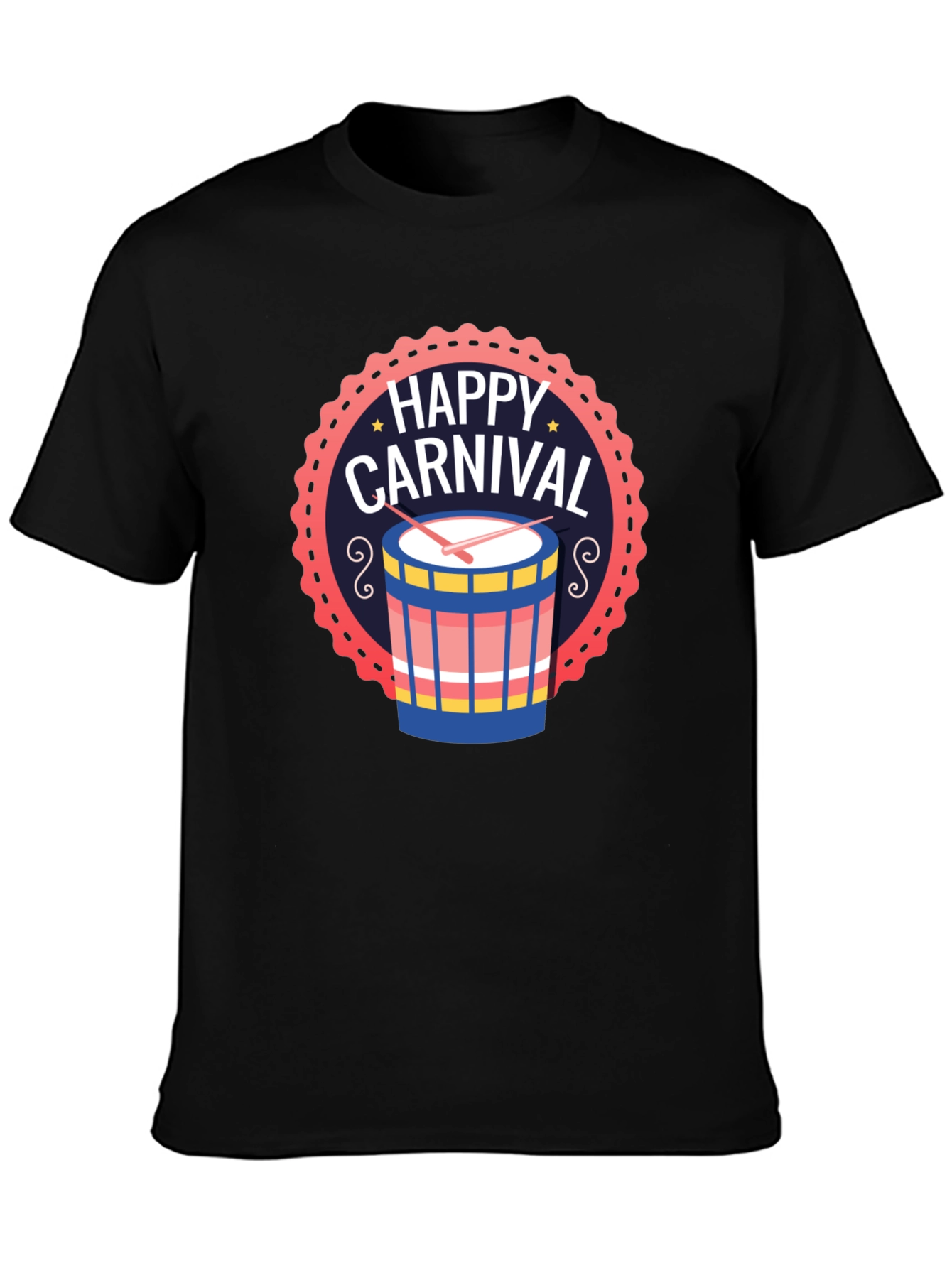 Happy Carnival Drum Graphic T-Shirt