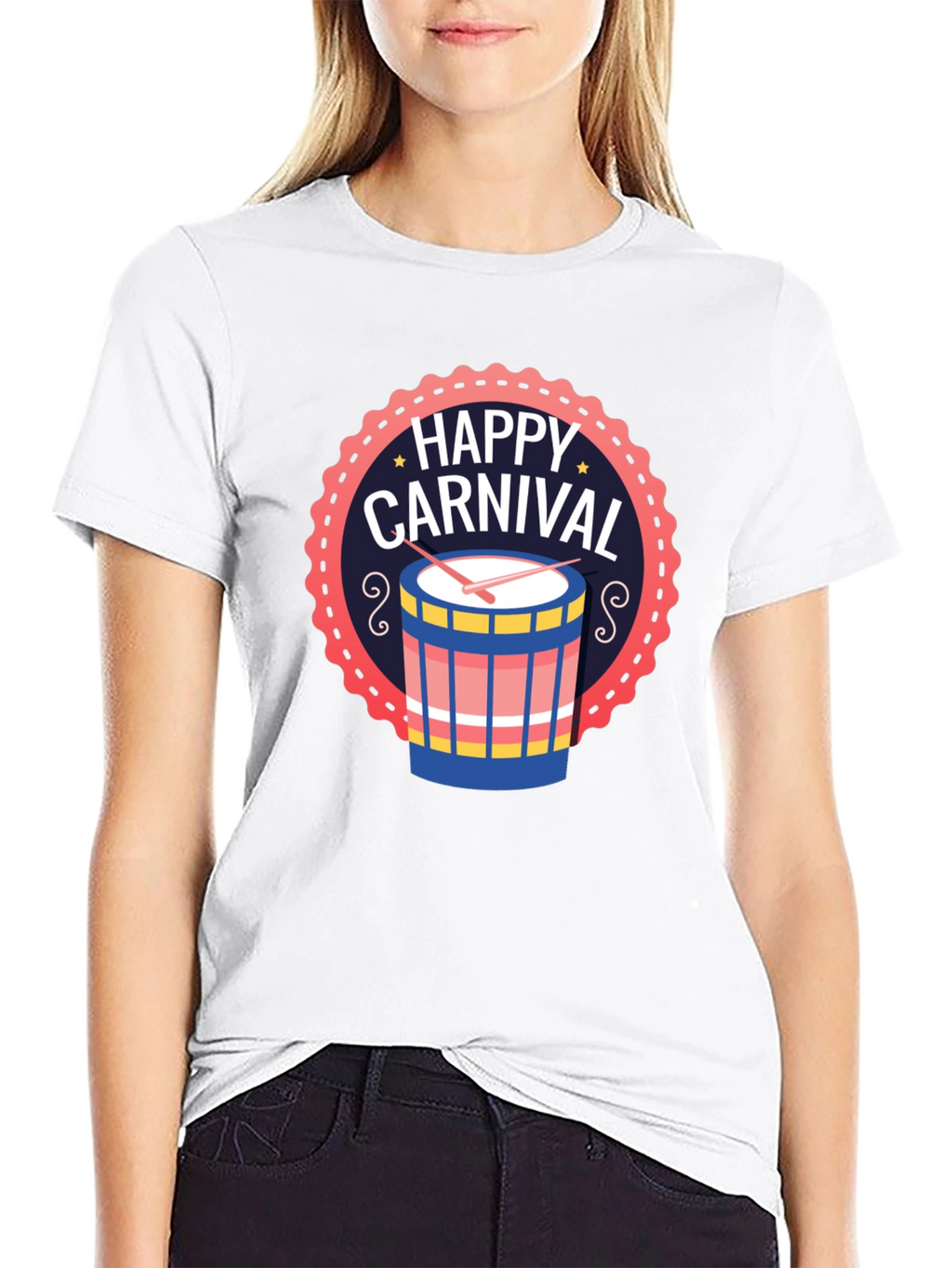 Happy Carnival Drum Graphic T-Shirt
