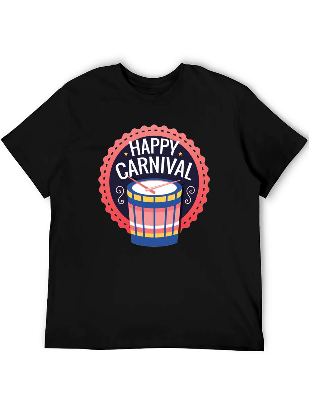 Happy Carnival Drum Graphic T-Shirt