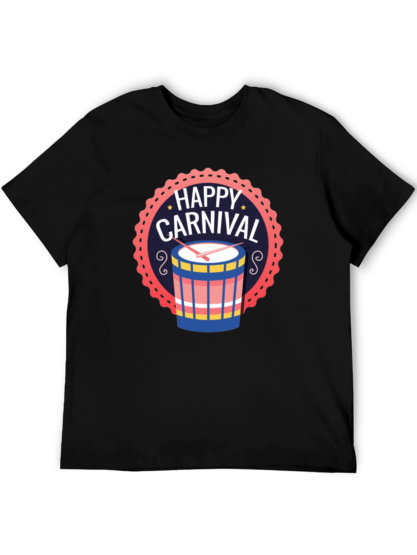 Happy Carnival Drum Graphic T-Shirt