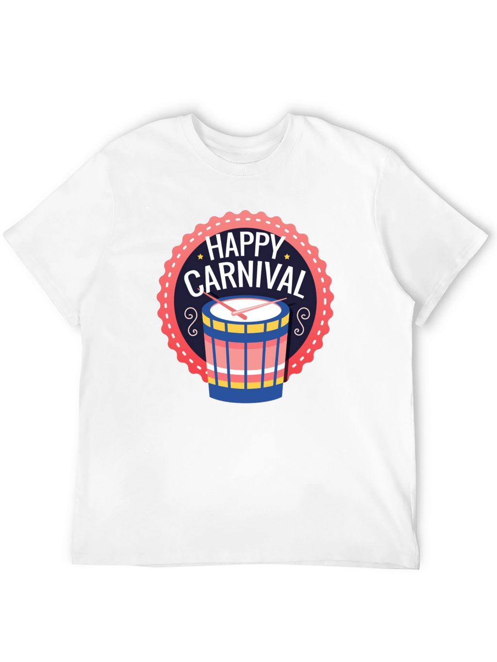 Happy Carnival Drum Graphic T-Shirt
