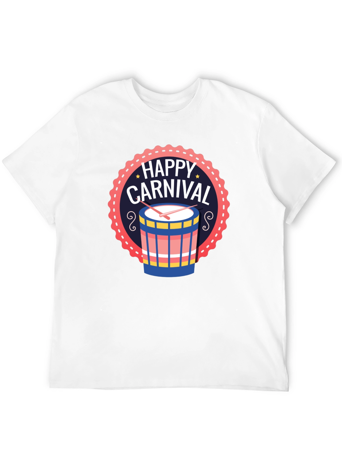 Happy Carnival Drum Graphic T-Shirt