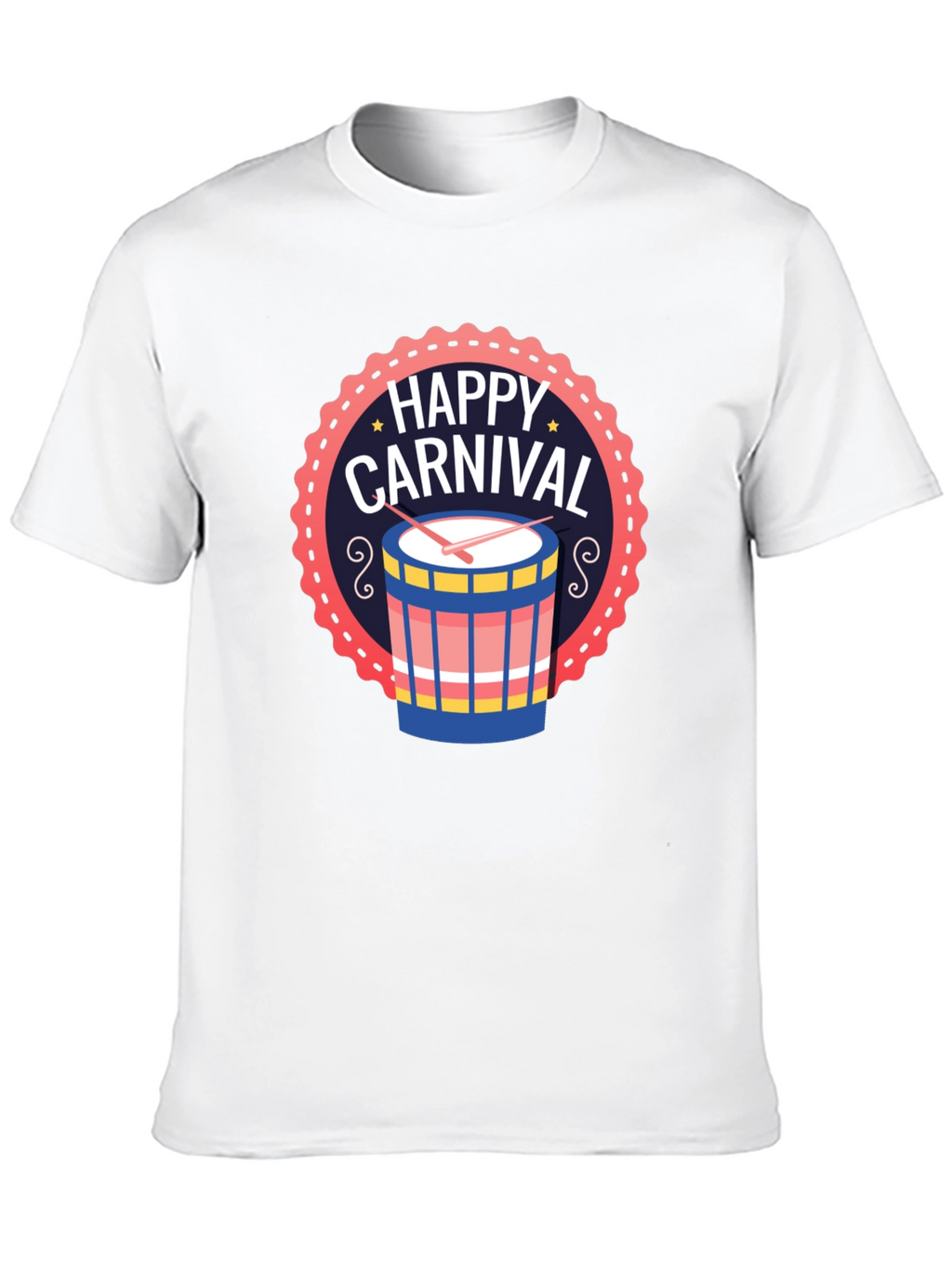 Happy Carnival Drum Graphic T-Shirt