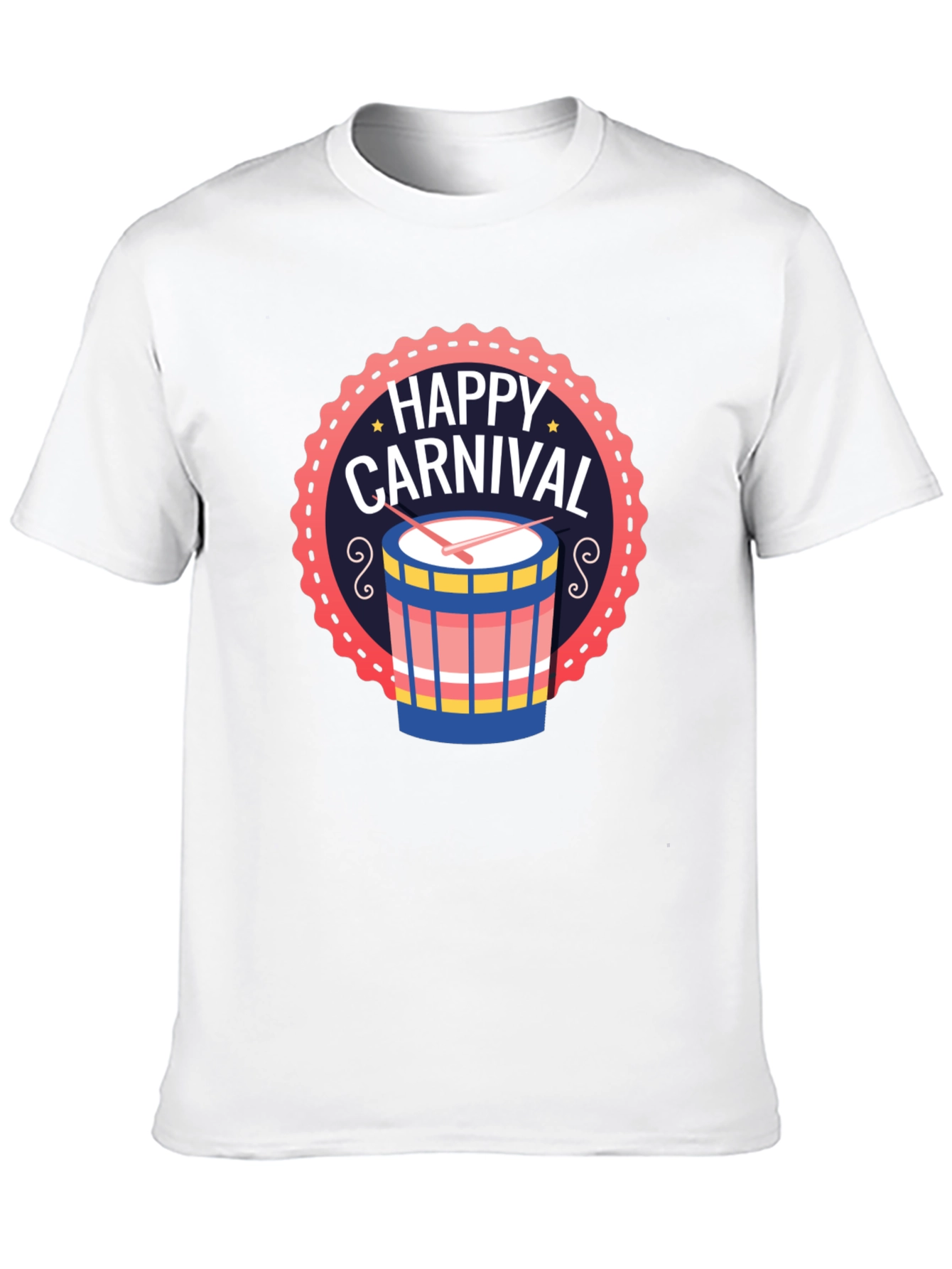 Happy Carnival Drum Graphic T-Shirt