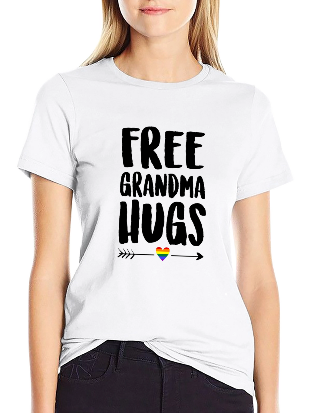 Free Grandma Hugs LGBT Pride Arrow T-Shirt
