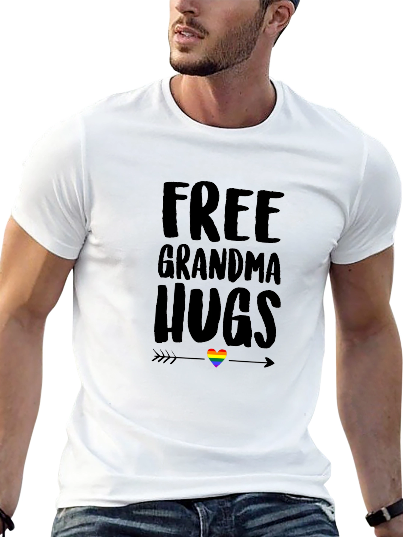 Free Grandma Hugs LGBT Pride Arrow T-Shirt
