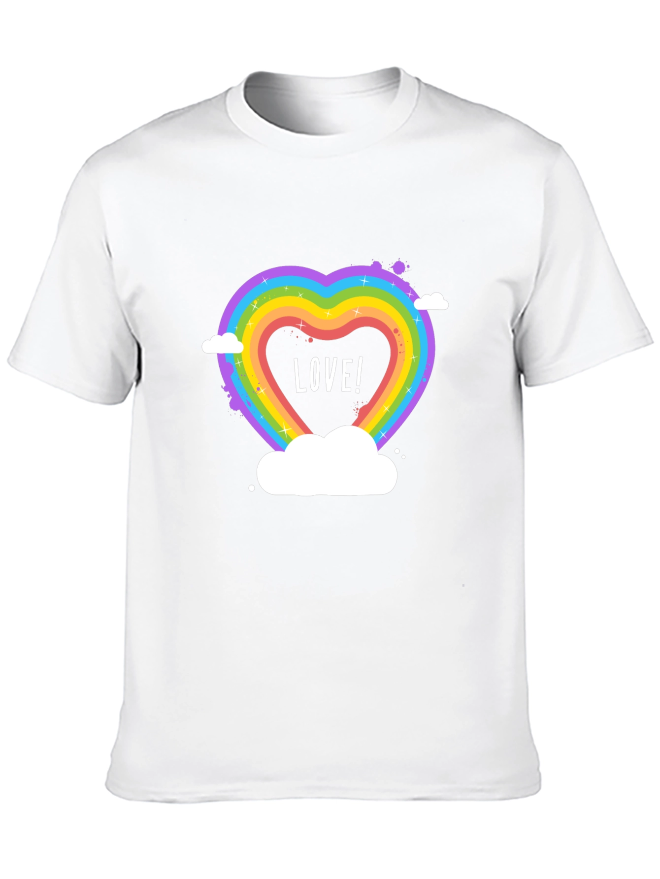 Love Wins Rainbow Heart Graphic Tee - Black