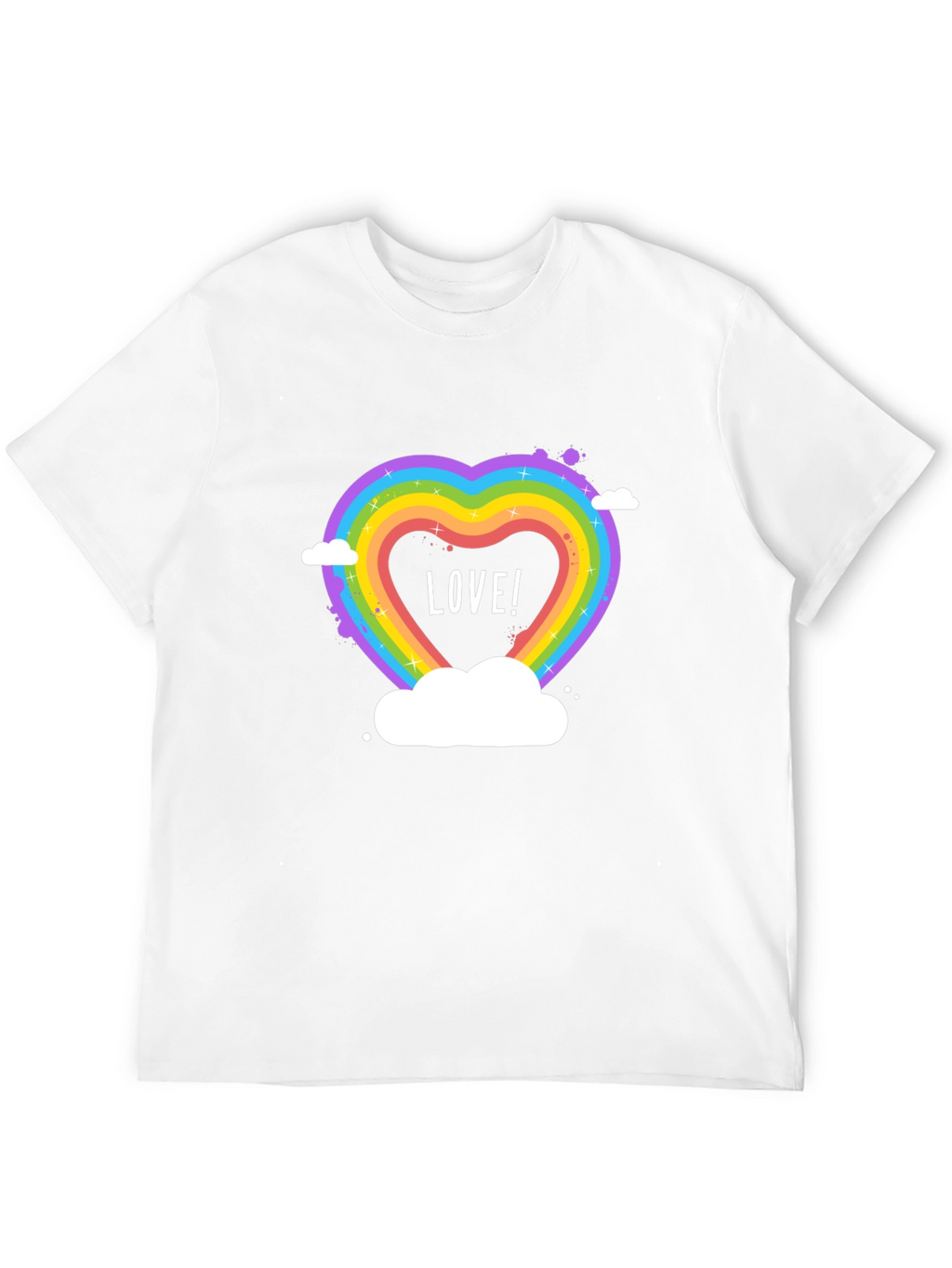 Love Wins Rainbow Heart Graphic Tee - Black